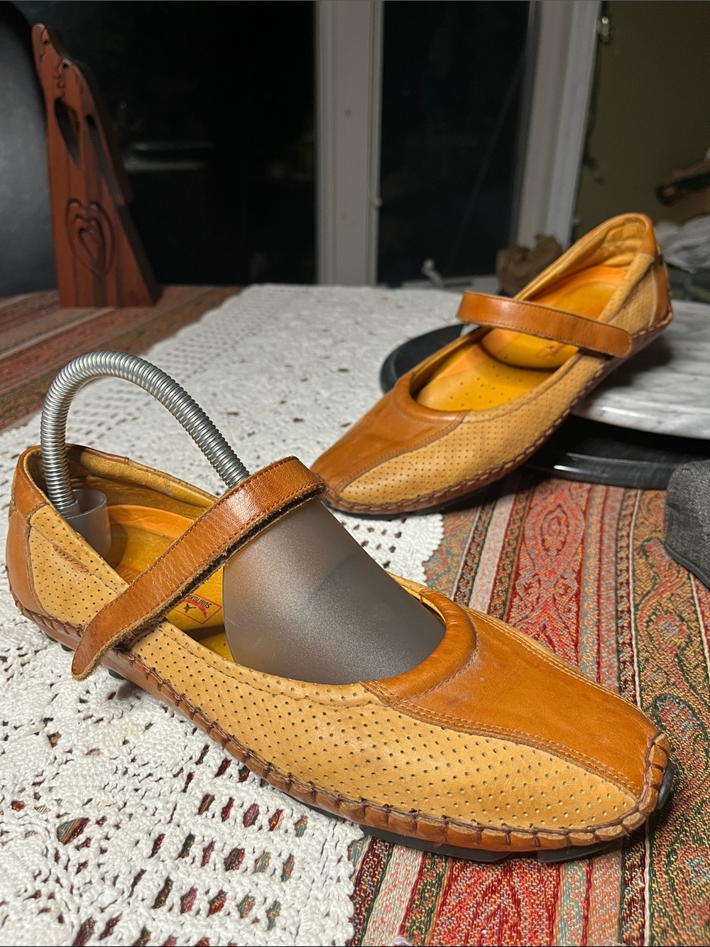 Pikolinos leather Maryjane with rubber sole